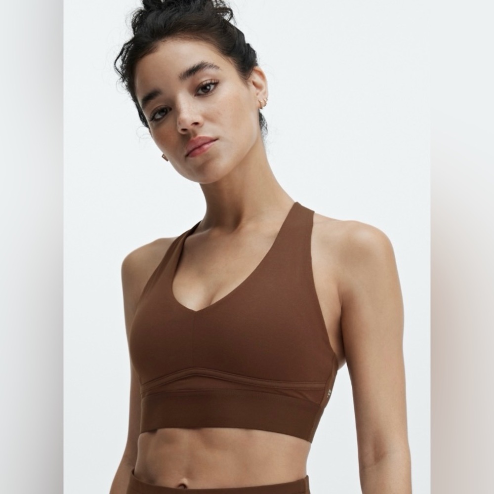 Aerie All Day Every Day Bra And Highwaisted Leggings Set Size Large in brown